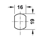 Vỏ Khóa Cốp Hafele, Gắn Bằng đai ốc, Vít Khóa Cam Thẳng Khóa Cốp Symo 3000