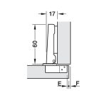 Bản Lề Hafele Metalla A 110° Tiêu Chuẩn Không Giảm Chấn Lắp Trùm Ngoài