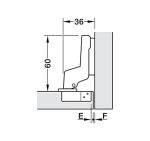 Bản Lề Hafele Metalla A 110° Tiêu Chuẩn Không Giảm Chấn Lắp Lọt Lòng