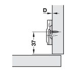 Đế Bản Lề Hafele Với 2 Lỗ Bắt Vít