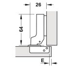 Bản Lề Hafele Metalla A 110° Tiêu Chuẩn Với Giảm Chấn Lắp Trùm Nửa