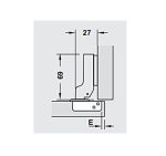 Bản Lề Hafele Metalla Sm 110° Màu Đen, Có Cơ Chế đóng Giảm Chấn Lắp Trùm Nửa