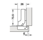 Bản Lề Hafele Metalla Sm 110° Tiêu Chuẩn, đóng Giảm Chấn Lắp Trùm Nửa