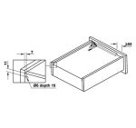 Ray âm Hafele Matrix Um, Mở Toàn Phần, Giảm Chấn, Bao Gồm Bas Lắp đặt