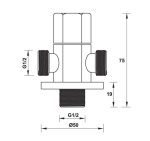 Van Khóa Nước Hafele Dạng Lục Giác 2 đường Nước