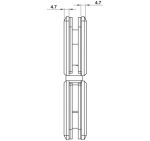 Bản Lề Kính Kính 180° Hafele