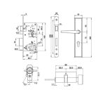 Bộ Tay Nắm Hafele đế Dài Kiểu Oval (tay Nắm Thân Khóa Ruột)