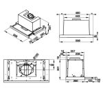 Máy Hút Mùi âm Tủ Mặt Kính đen Hafele Hh Tg60e