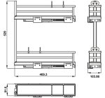 Bộ Rổ Gia Vị Hafele Omero 150 ( Lắp đặt Bên Trái )