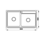 Chậu Inox Hafele Hs20 Ssn2s90l