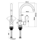 Vòi Bếp Hafele Ht21 Ch1f220c