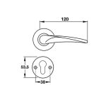 Tay Nắm Gạt Có Nắp Che Cho Cửa Phòng Hafele Đồng Bóng Pvd