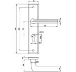 Tay Nắm Gạt đế Dài Hafele Hình Chữ Nhật Dẹt