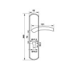 Tay Nắm Cửa Chính đế Dài Hafele Round Mở Phải