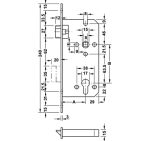 Thân Khóa Lưỡi Gà Chốt Chết Hafele Bs 45/85mm