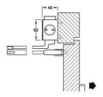 Thiết Bị đóng Cửa Tự động Hafele Dcl55 Dcl55 Không Có Chức Năng Giữ Cửa