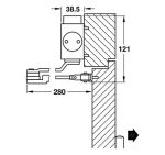 Thiết Bị đóng Cửa Tự động Lắp Nổi Hafele Dcl51 Không Có Chức Năng Giữ Cửa