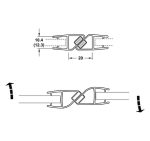 Ron Cửa Kính Nam Châm 180° Hafele