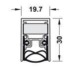 Thanh Chắn Bụi Tự động Hafele Dds12