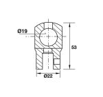 Bas Giữ Thanh Treo Gắn Kính Hafele